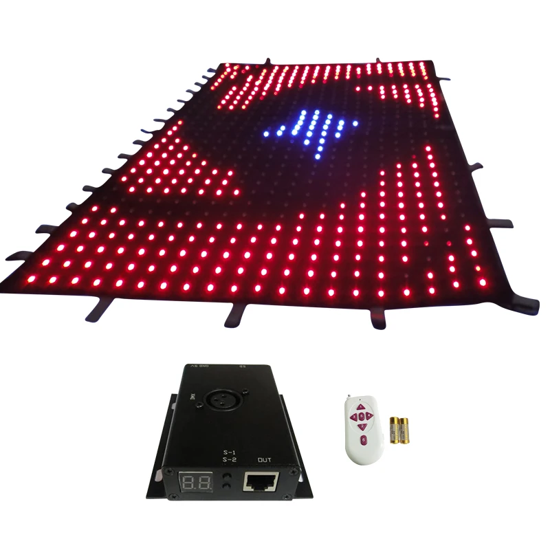 Складной светодиодный дисплей видео экран видение занавес для бара события ночного клуба