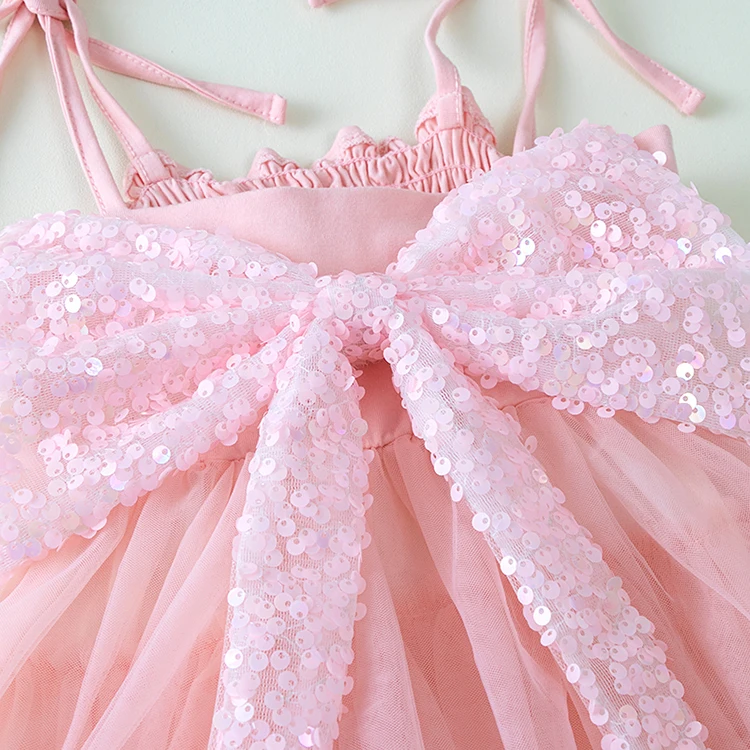 Toddler Girl Flower Birthday Tulle Dress Backless Bow Wedding Gown Kids Party Wear Princess Blue Dress Baby Girl Bowknot Dresses