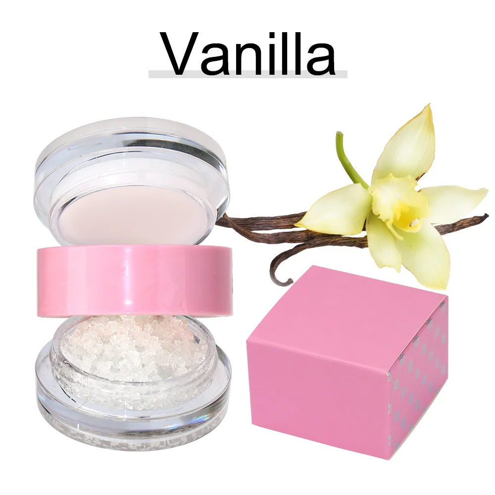 gold pink lid custom Lip Scrub and Lip Balm 2 in 1 Private Label Organic Lip Care balm