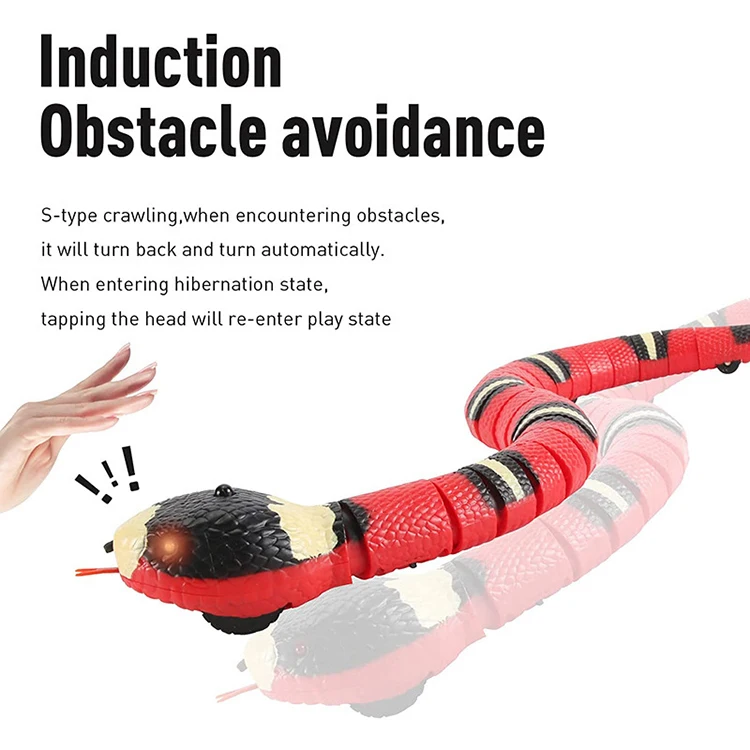 Automatic Cat Toys Interactive Smart Sensing Snake TeaseToys for Cats USB Charging