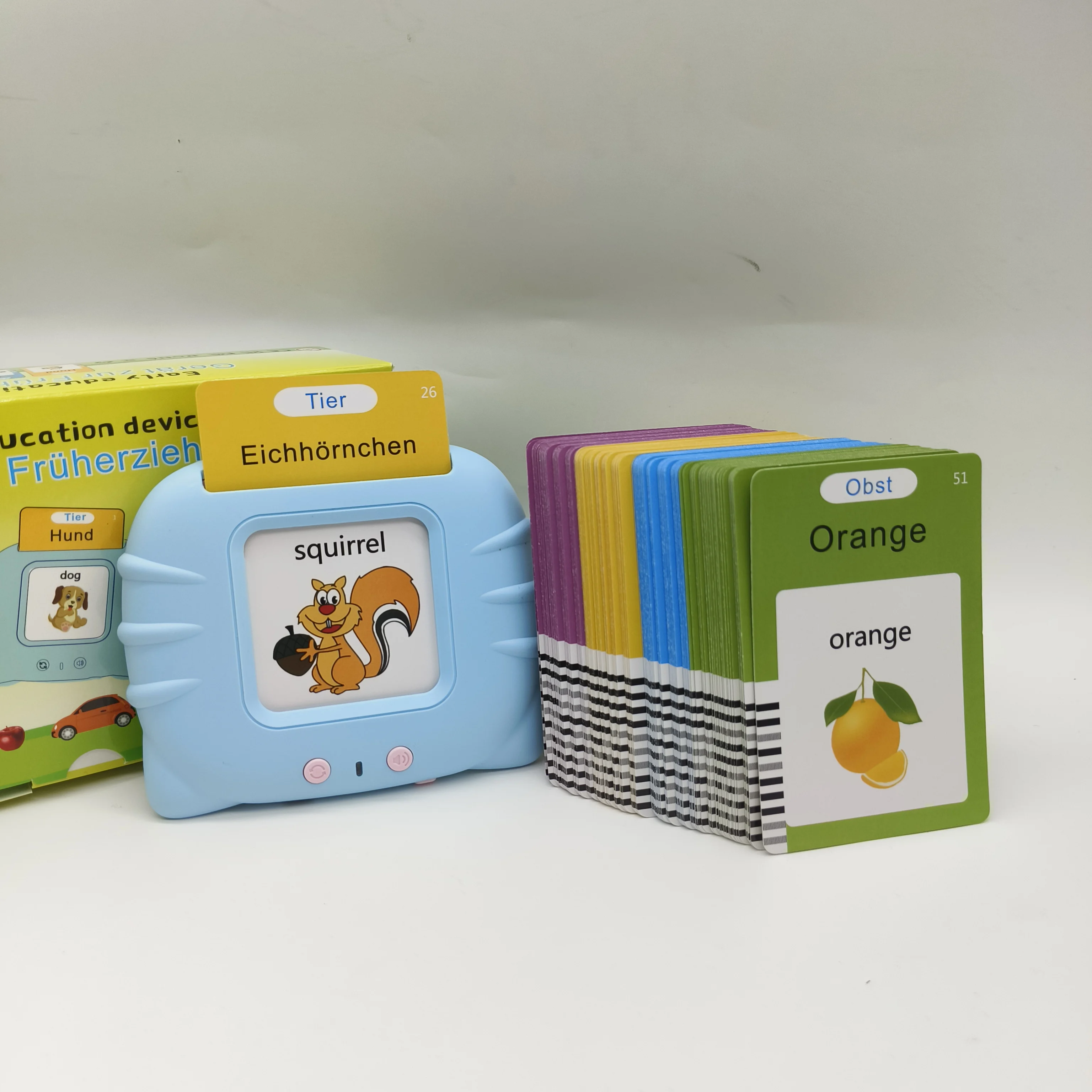 German Learning Flashcard Kids Read Machine Children Educational Cognitive Toys Cards Talking Flash Card Toys For Children