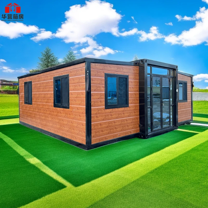 Easy Folding 40Ft 20 Ft Prefab Container Expandable House Light Steel Folding Prefabricated Home Villa with bathroom kitchen