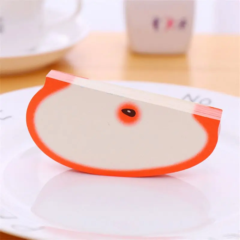 Memo Notes 3D Fruit Shape Non-Sticky Cute DIY Memo Pads Kawaii Colorful Fruit Stationery Creative Three-dimensional Table Decora