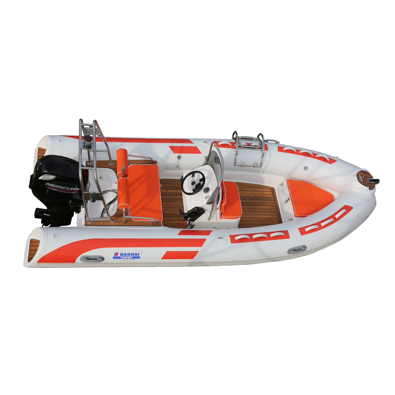 High-Speed Deep V Hull Inflatable Rowing Rib Boat 1.2mm PVC Sport Fishing Boat with Durable Engine for Sport Fishing