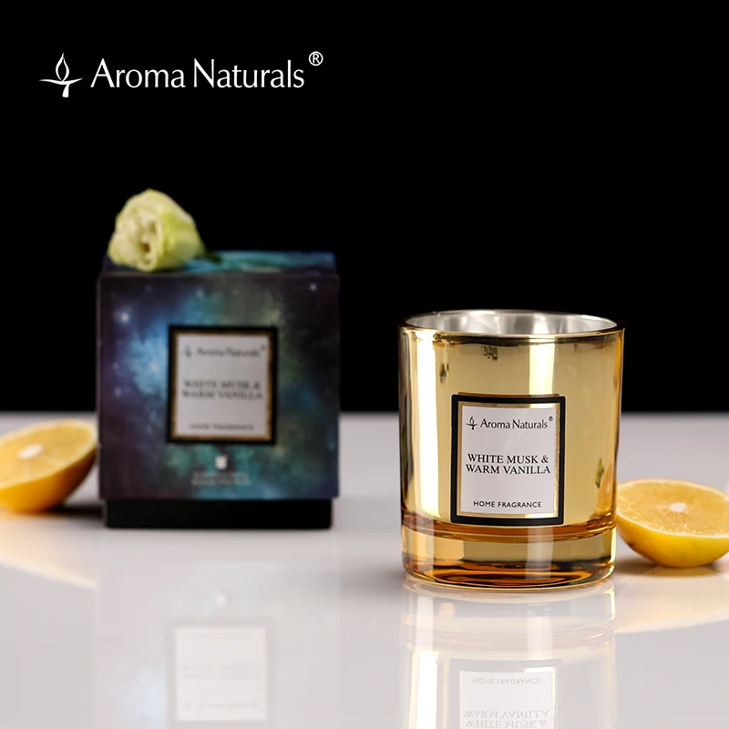 Aroma Naturals Electroplated Color Soy Candles Scented Luxury Fragrance Candle Scented