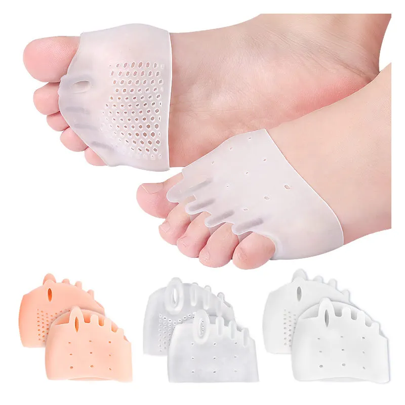 Silicone Gel Ball of Foot Pain Relief Breathable Metatarsal Antepie Pads Cushions Hallux Valgus Correction Toe Separator