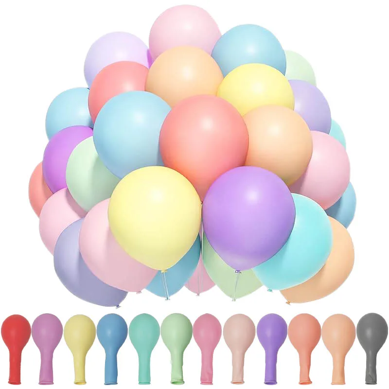 Top 100 pcs latex balloons Child birthday Wedding Baby Shower Party Decoration 12 inch macaron candy Colored party balloons