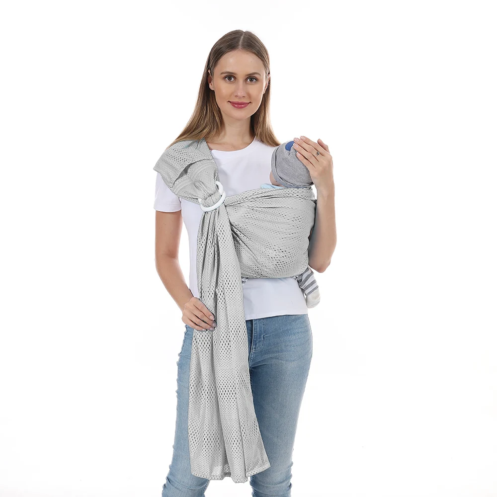 Amazon new comfortable breathable soft infant new born rings sling babies wrap carrier for baby