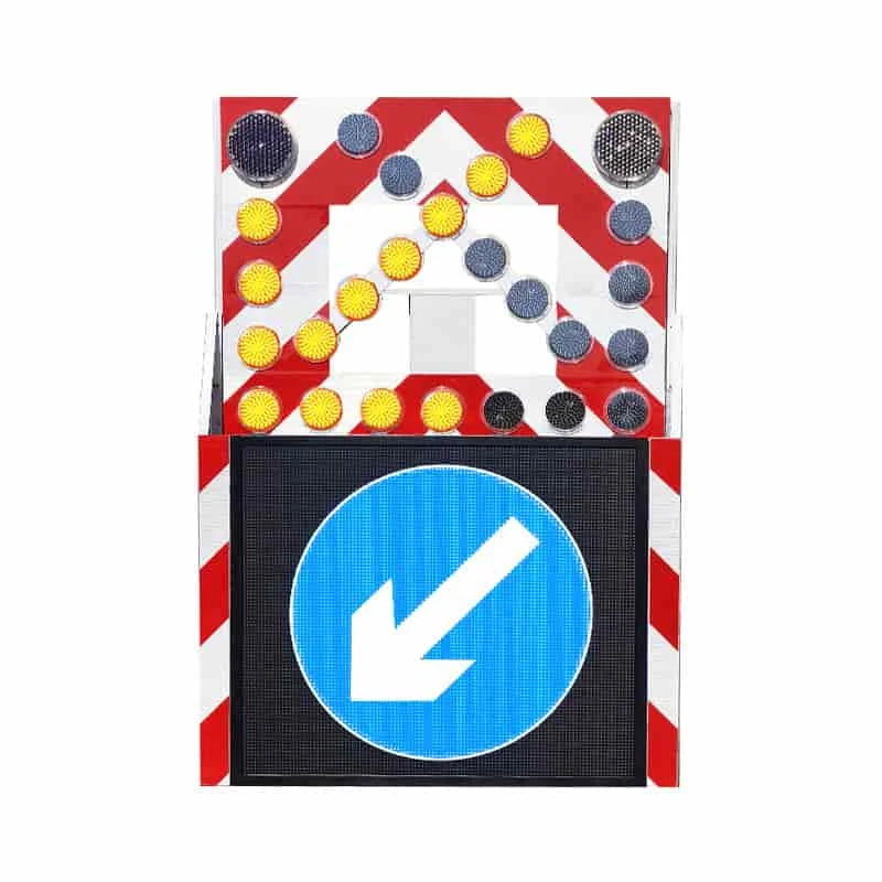 EN 12352  L8 L9 Lamps Pixel 16mm Message Sign board LED lifting Arrow board aluminum Traffic Sign Board