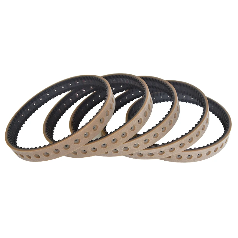 Seamless vulcanized rubber coating vacuum pulling film down belt for vffs packaging machine