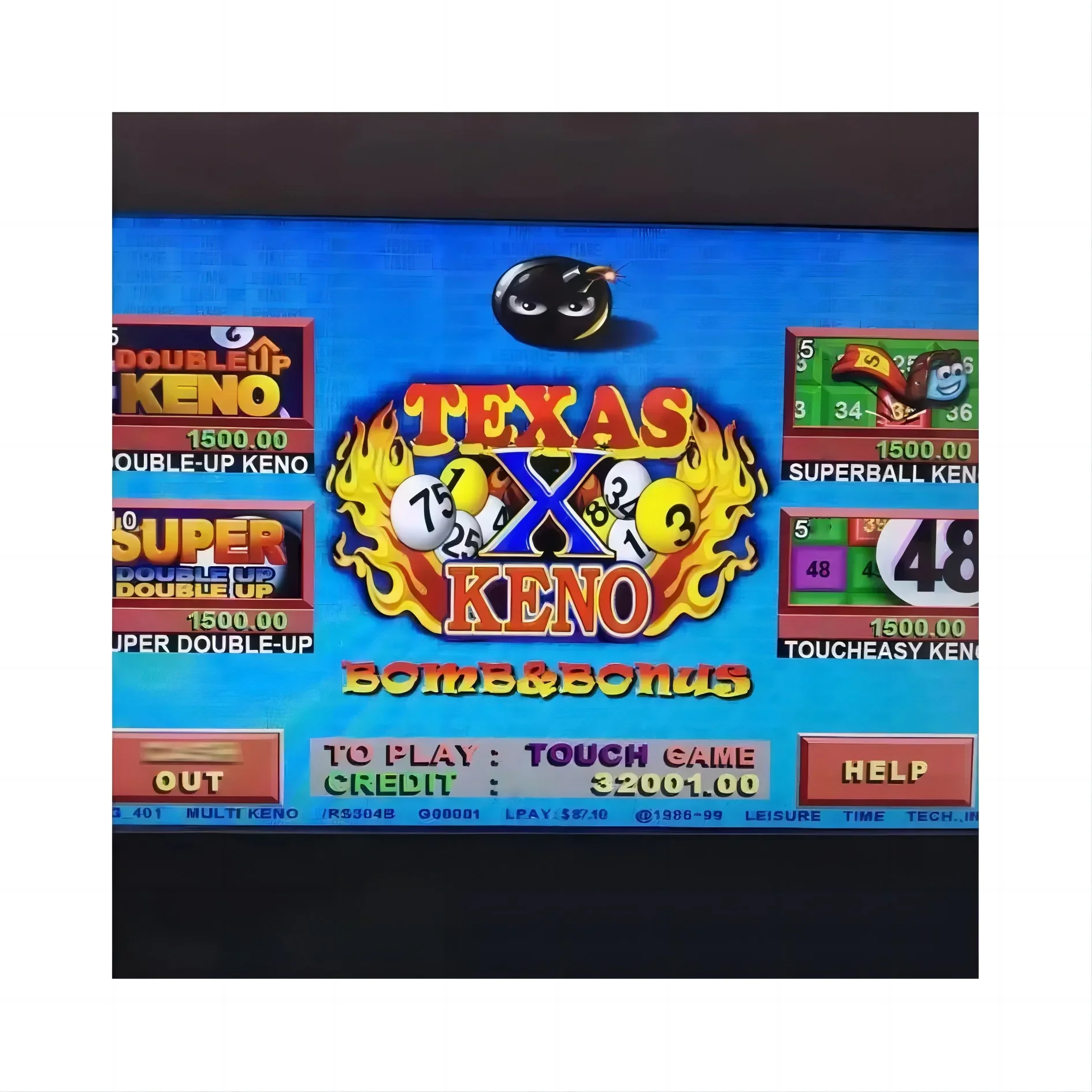Pog 595 Pot O Gold+Pog Touch Screen Monitor Machine KENO POG Game Board Wms 5 in 1