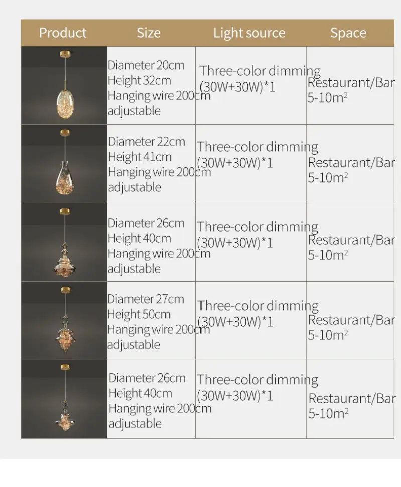 Nordic Full Copper Lamp Luxury Post-modern Crystal Chandelier Model Room Dining Room Bedroom Bed Bar Creative Pendant Lighting