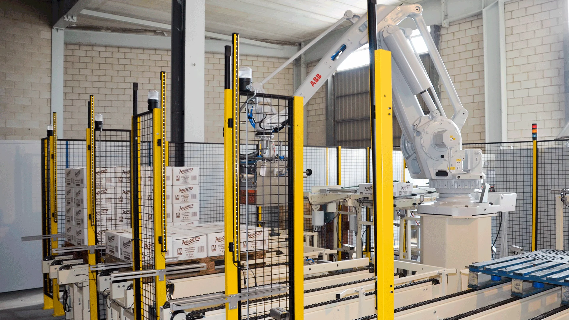 Automatic Robotic Palletizer Box Palletizing Machine Carton Stacking