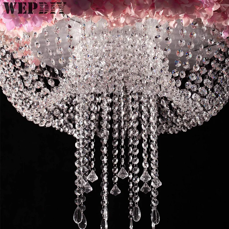 Модная прозрачная Хрустальная подвесная люстра, подставка для торта для свадебного торжества