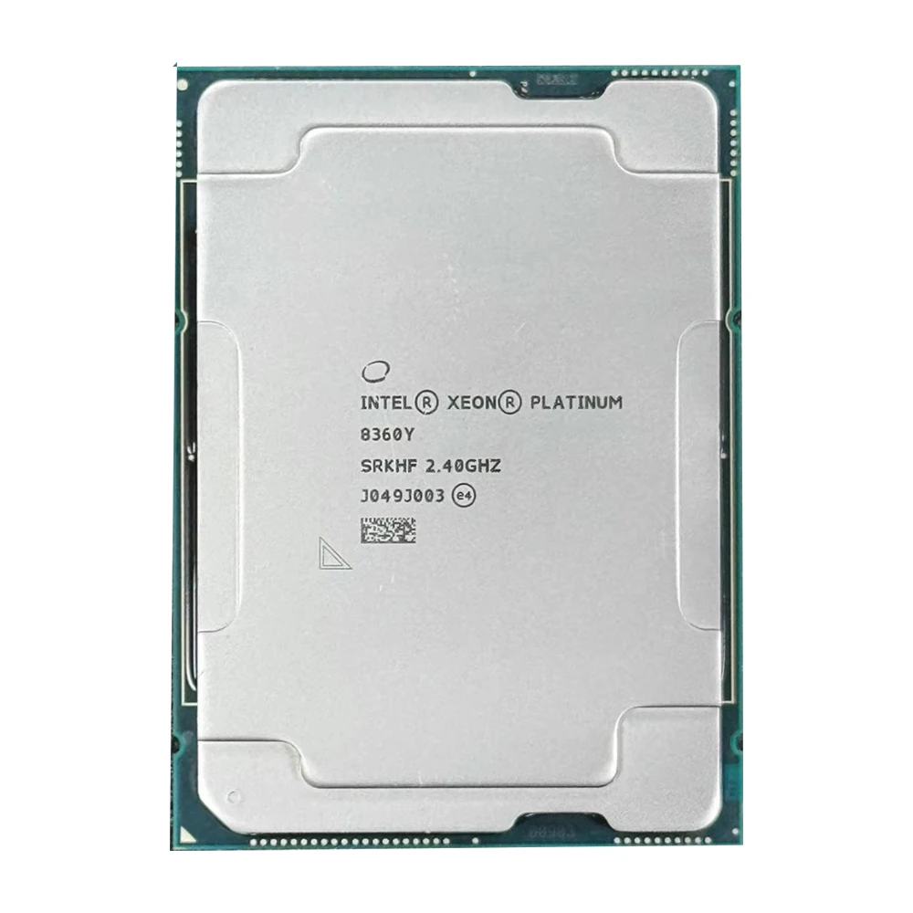 Intel Xeon Platinum 8360Y 2.4GHz main frequency DDR4 3200MHz 36 Cores Ice Lake 72 threads 10nanometers 250W CPU for server