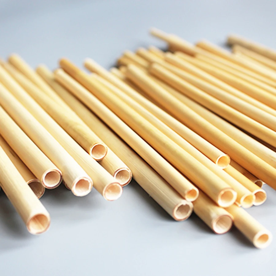 Medium Size180*6mm Biodegradable Disposable Reed Straw Coffee Tea Drinking Straws