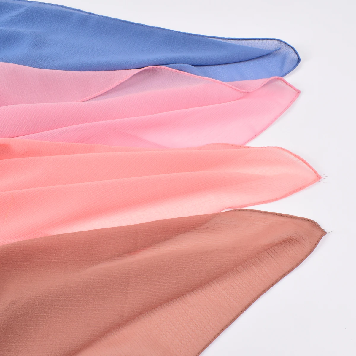 Muslim Chiffon Hijab Shawls Scarf Women Solid Color Head Wraps Women Hijabs Scarves Ladies natural wrinkle  Muslim Veil