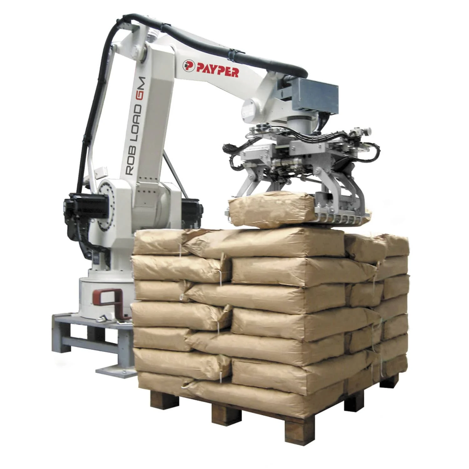 Full-Automatic Hot Sales Type Robot Carton Bag Snacks Case Packing Line tile Animal Feed Robot Palletizer