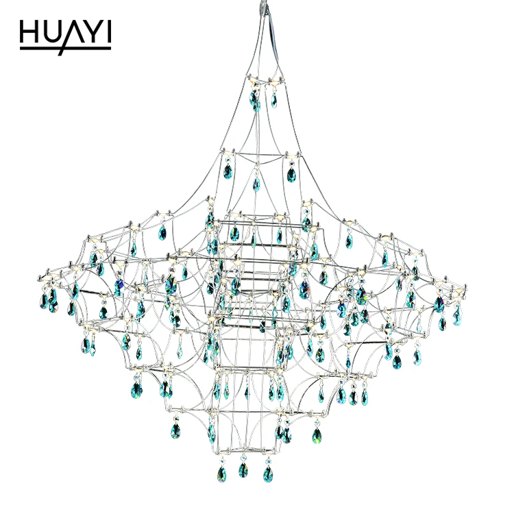 Modern Design Home Villa Decorative Hanging Light Customized Metal Crystal LED Chandelier Light