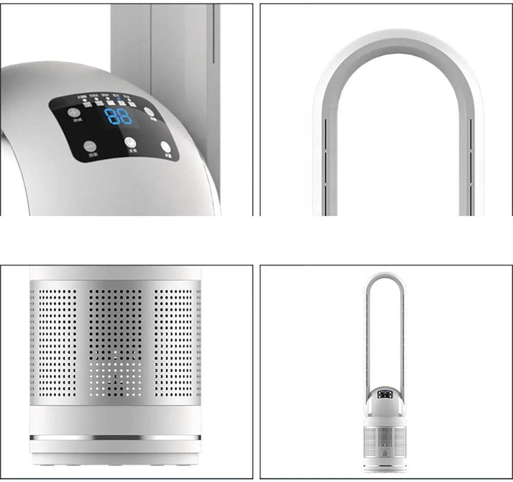 iHomey 2 in 1 New Products  air cooling  tower & pedestal fans air purification fan tower bladeless cooler fan