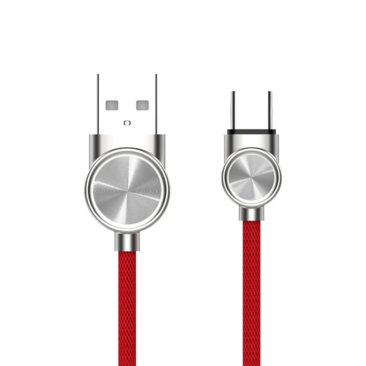 KAKUSIGA CD head shape metal charging 3.2A micro c usb original data cable for iphone Samsung Android