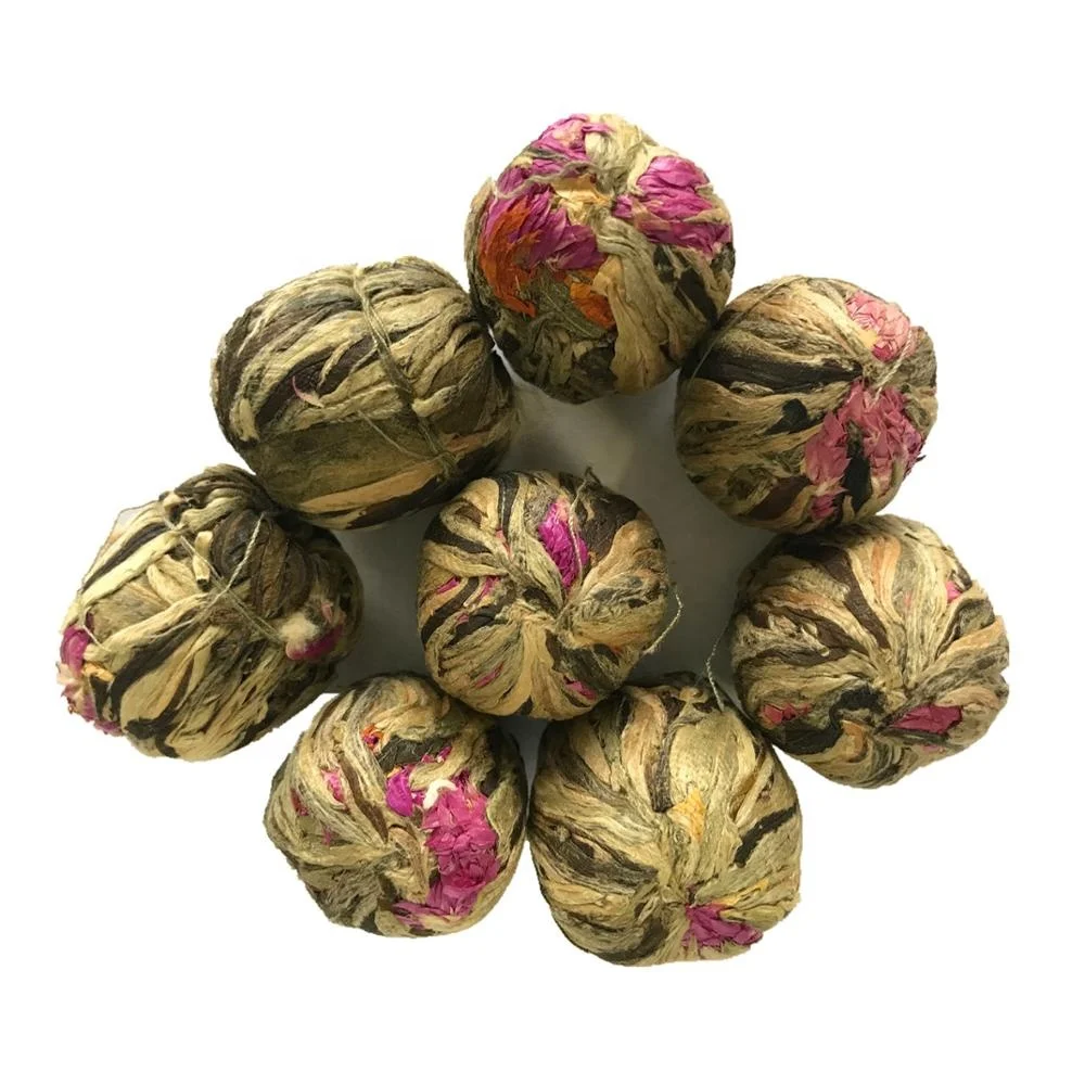 Handmade Flower Blooming Tea Balls Chinese Jasmine Blooming Tea Ball Fujian Flowering Blooming Tea Organic Rose Blooming Flower