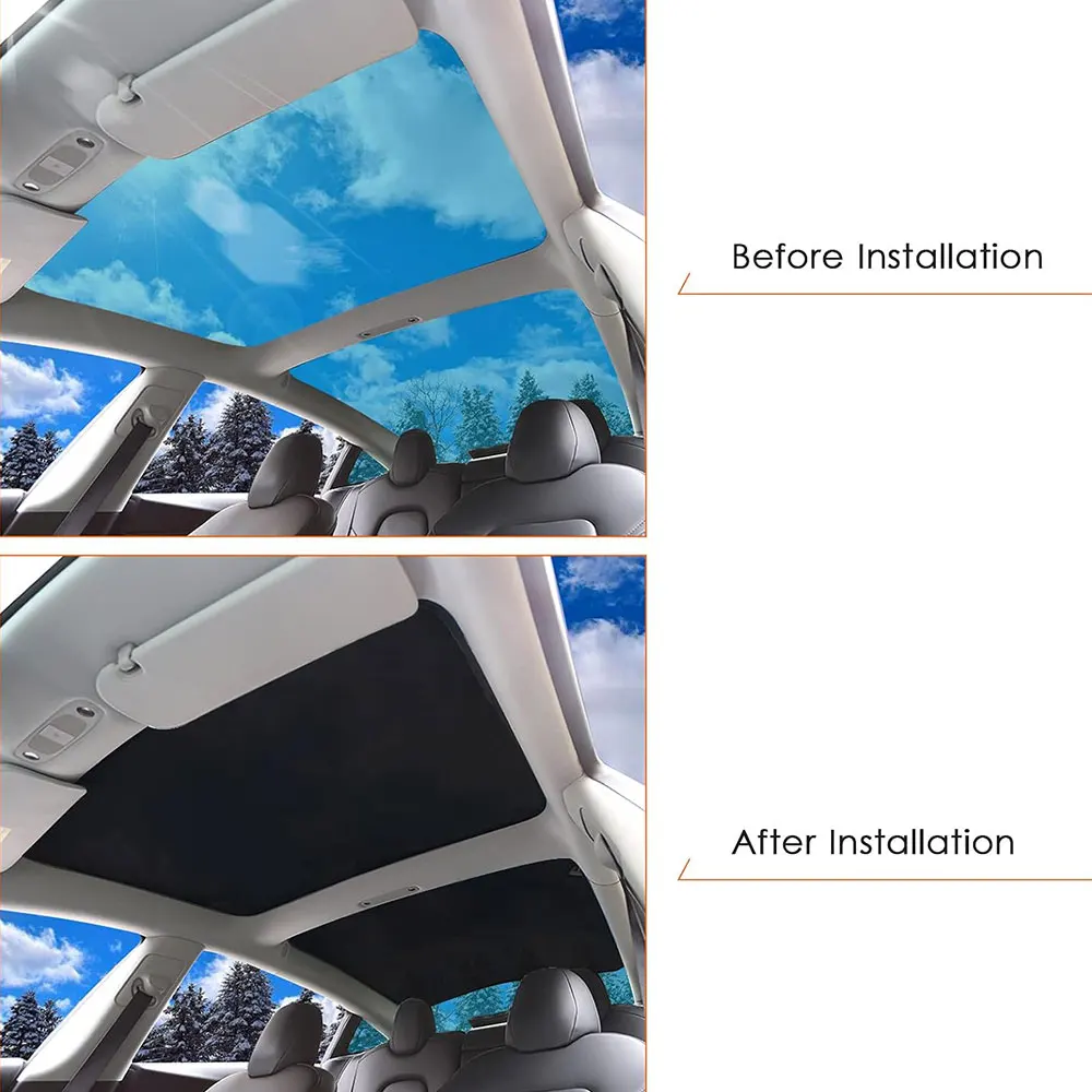 SUNNUO Custom Tesla модель 3 солнцезащитный козырек прочный нейлоновый складной подъемник для установки заднего окна аксессуар люка на крыше автомобиля
