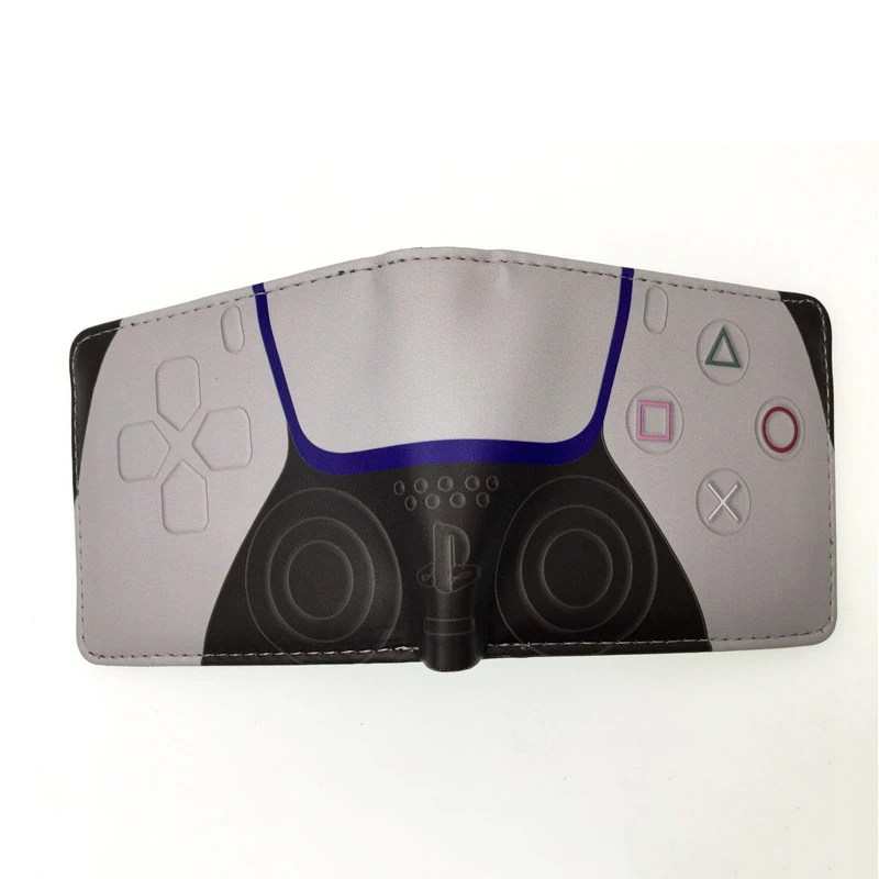 PS4 Game Design PU Leather Short Wallet Colorful Printing Cartoon Game Hand Shank Wallets Card Holder Billfold