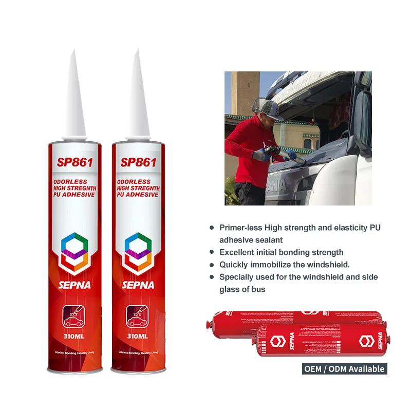 SP861 PU adhesive sealant car glass glue windshield repair automobile sealant for windscreen seal leak replacement