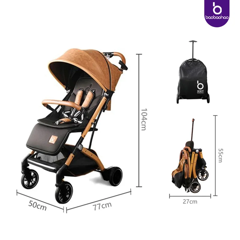 Travel babys foldable system kids stroller and luggage compact stroller for park day portable chair kid lightweight stroller