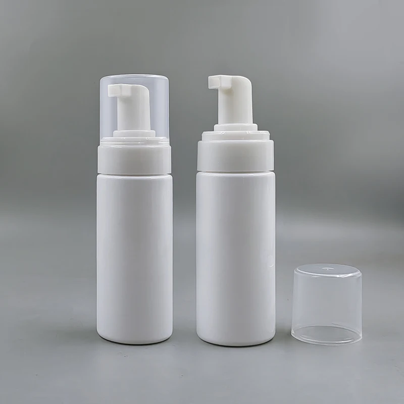 Factory Price 42 MM Cosmetic White Round PET Plastic Foam Pump Bottle Wholesale Foam Pump Manufacturer From Nuobang