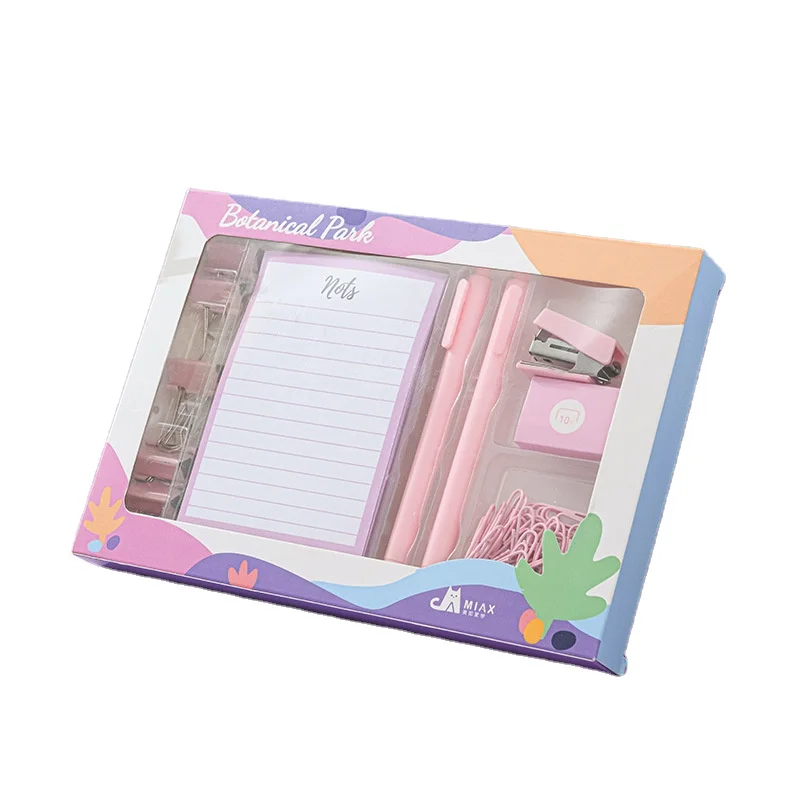 Custom Logo Back To School Supplies Cartoon Kawaii Student Children Unicorn Cute Kit Kids Stationery Gift Set