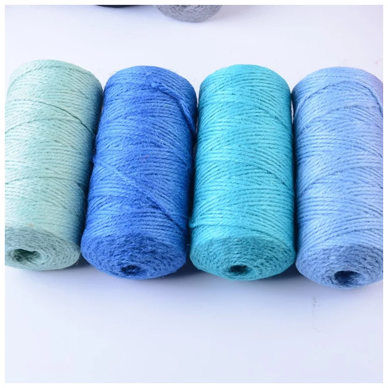 Многоцветный шнур из джута 2 мм 3 мм 4 мм плетеные шнуры для макраме плоский нейлоновый шнур