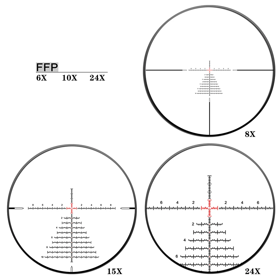 Discoveryopt Long Scope LHD 6-24X50SFIR FFP-Z Zero Stop Discovery Scope ED 6-24x50 FFP