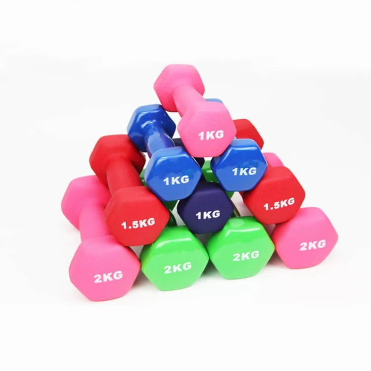 Home Womens Fitness Musculation Neoprene Weights Hex Dumbbells Lb Dipping Iron Coated Pink Vinyl Dumbbell 2kg Sets