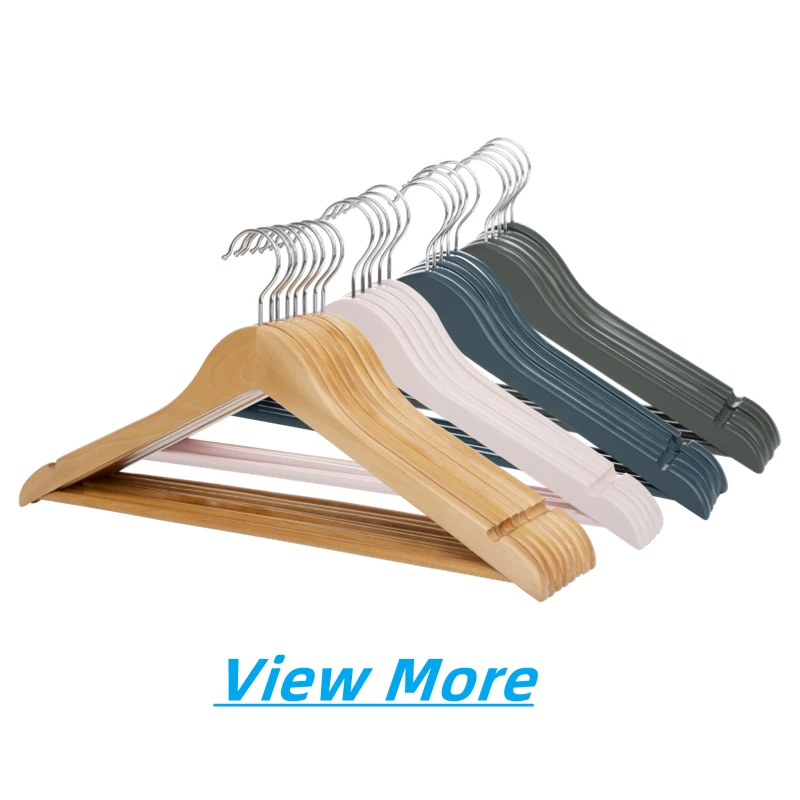 High Quality Maple Wood Flat Clothes Wooden Shirt Hanger
