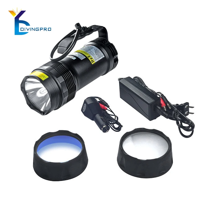 5000lm scuba handle diving flashlight underwater diving HID rechargeable torch powerful