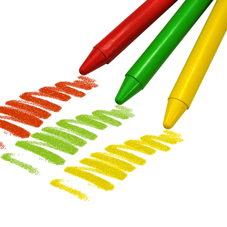 
Hot selling 8 colors wax crayon case set with plastic crayon box for kids 