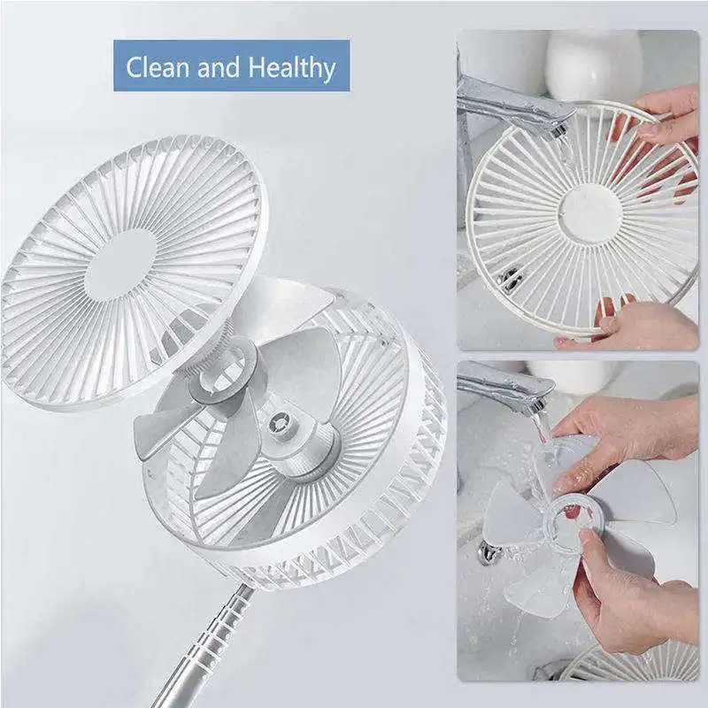 New Product Customizable Outdoor Mini Rechargeable Folding Fan Travel Foldable Adjustable Table Fan