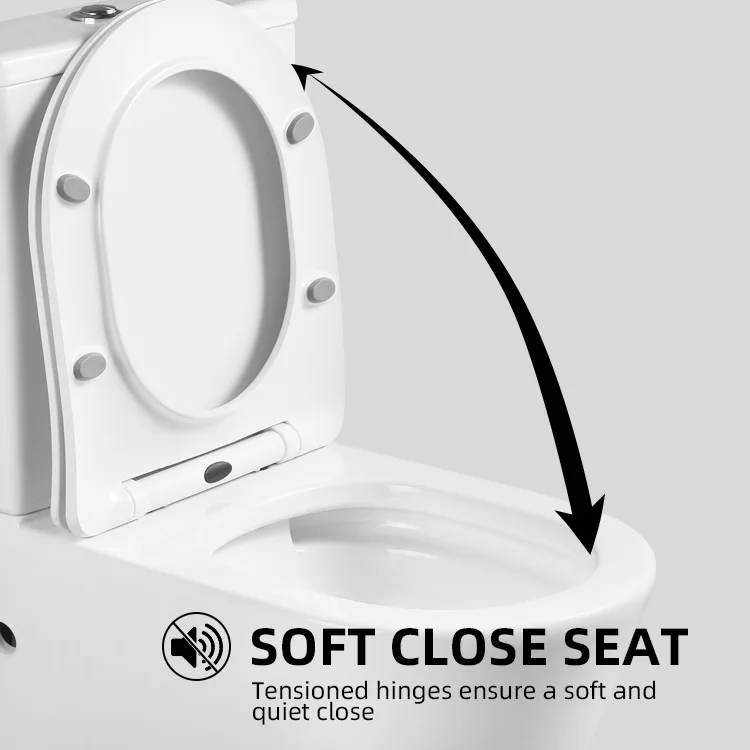 Kidoir Toilette Big Size Square and Round Rimless Tornado One Piece Two Piece Toilet Inodoro of White CE Watermark Toilet