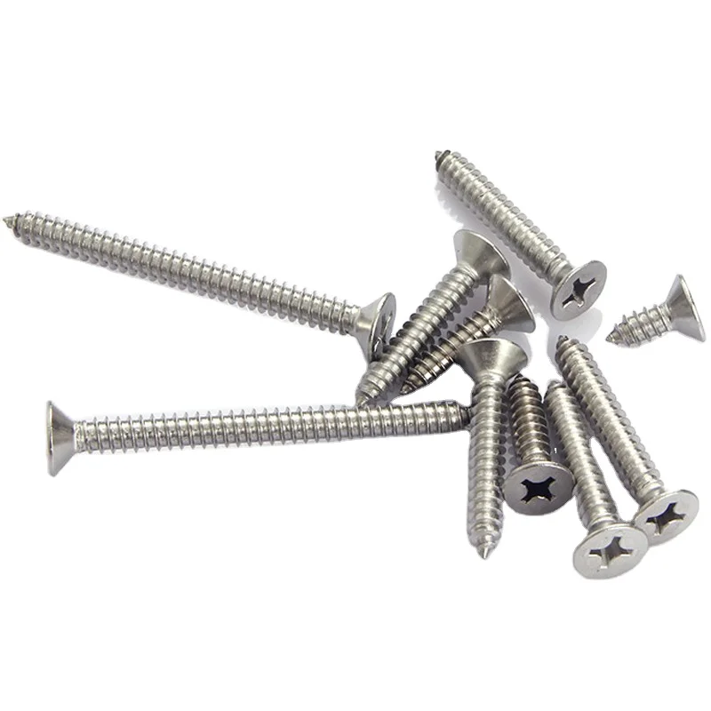 Inch Stainless Steel Cross Recessed Countersunk Head Wood Screws