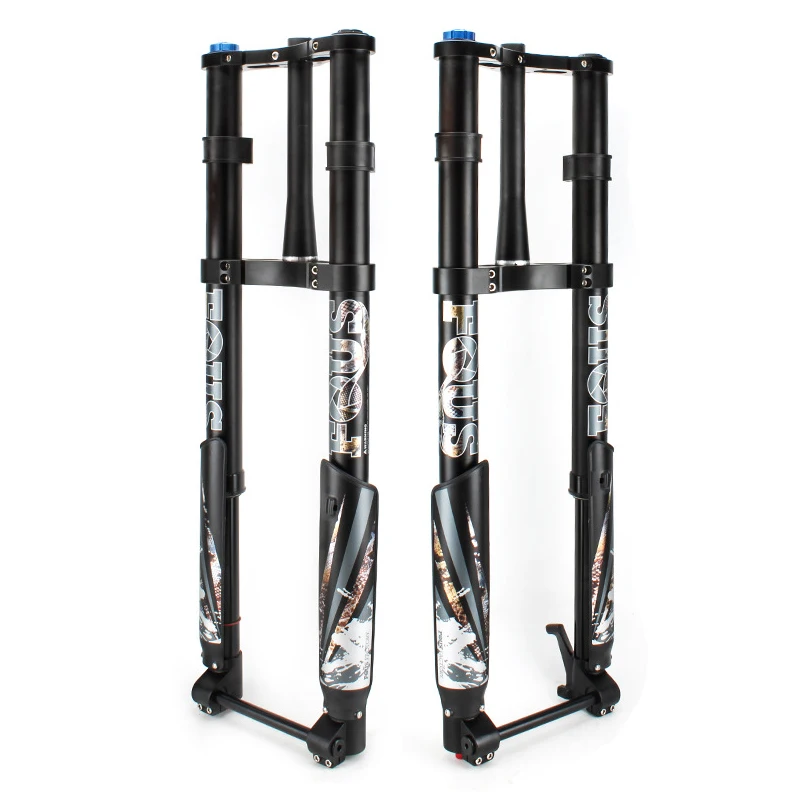 Велосипедная подвеска Bucklos Forcella mtb 20/24/26 дюймов Двойная корона для горного велосипеда запчасти электрическая вилка