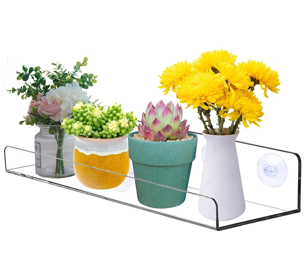 Acrylic  Window Shelf for Plants Indoor Hold Window Planter Succulents