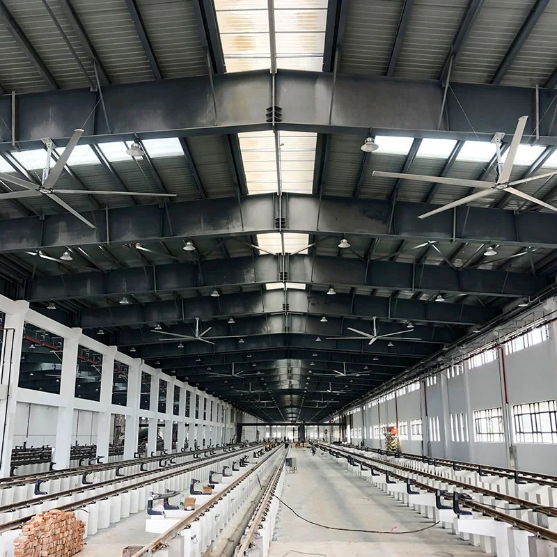  Большой энергосберегающий вентилятор HVLS 24 фута 7 3 м большой промышленный потолочный для гаражной