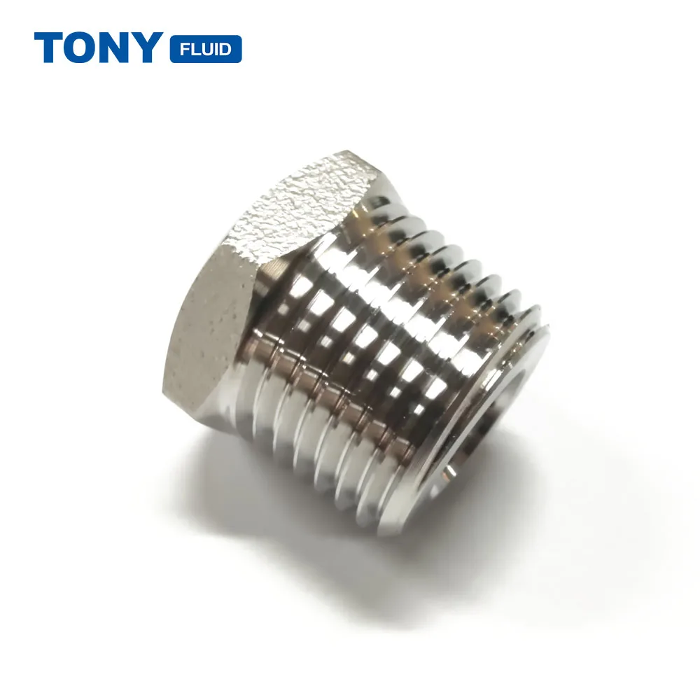 Hex Head Stainless Steel Bushing Reducer NPT BSP G Thread Female to Male Reducing Bushing Pipe Fitting