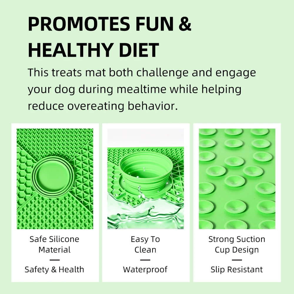 Factory Customize 4 In 1 Pet Slow Feeder Silicone Lick Mat Pet Dog Lick Mat