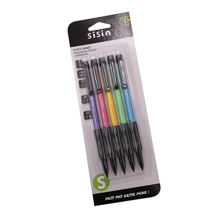 Various Good Quality Custom Color Unique Plastic Mechanical Pencils 0.7mm