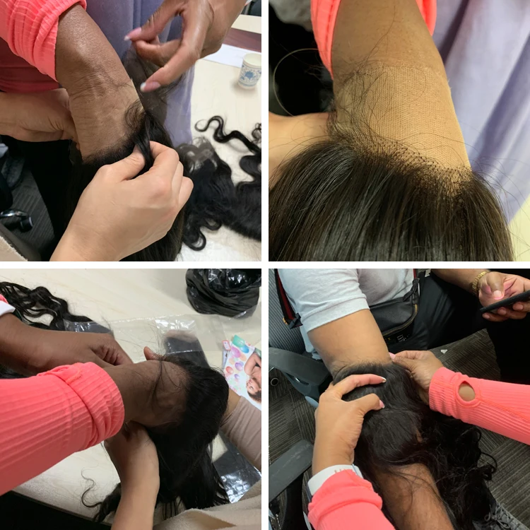 
Cuticle Aligned Virgin Cambodian Hair Transparent Swiss Lace 13X6 Deeper Parting Hd Lace Frontal Wig 