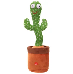 Flowerpot Twisting Dance Cactus Doll Talking Singing Music Dancing Cactus Decorations Cute Stuffed Plush Toy For Halloween Chris