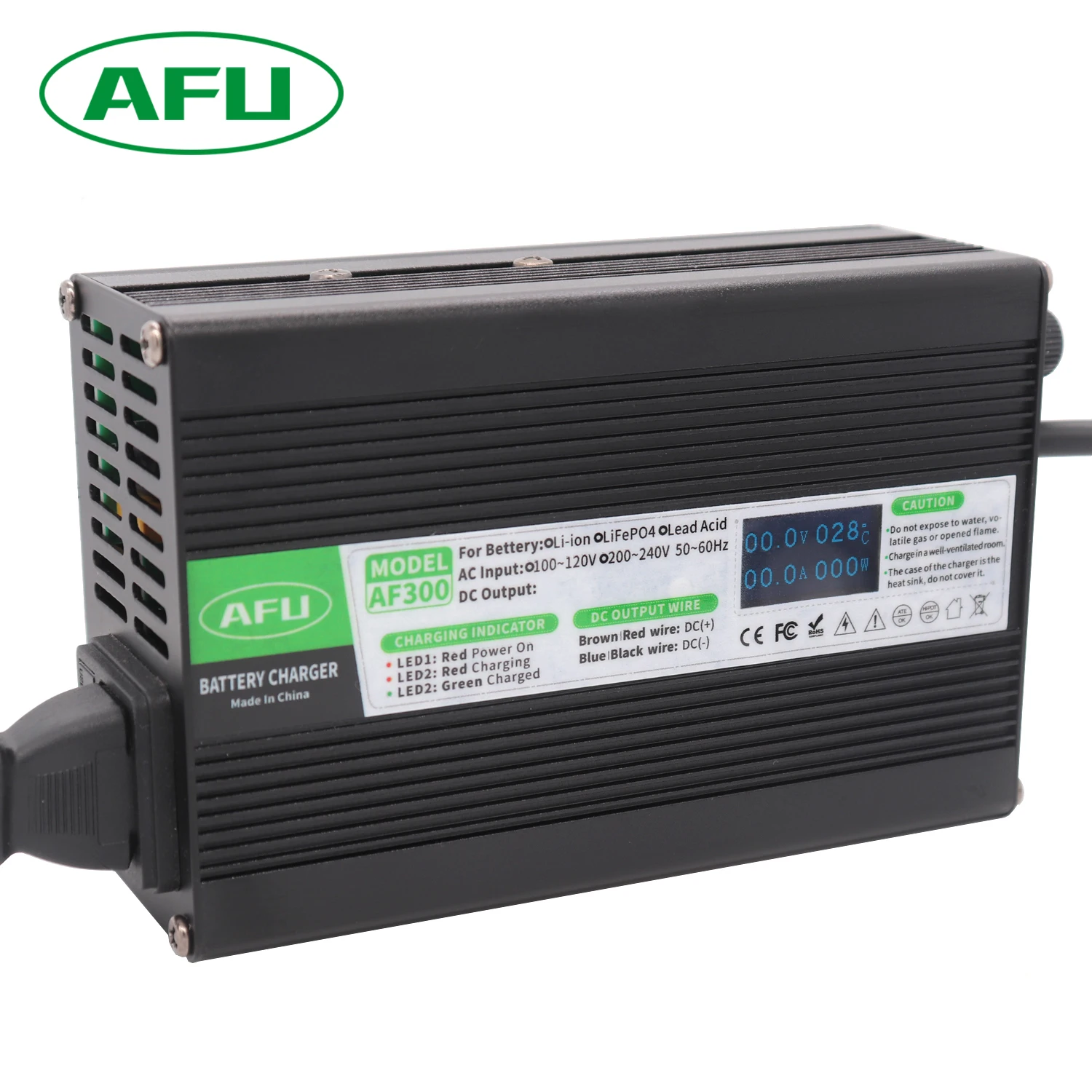 Smart Charge Auto Stop 73V 2A Lifepo4 Battery Charger For Electric Wheelchair 20S 64V Lifepo4 Battery 60V Battery Charger